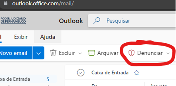 outlook denunciar